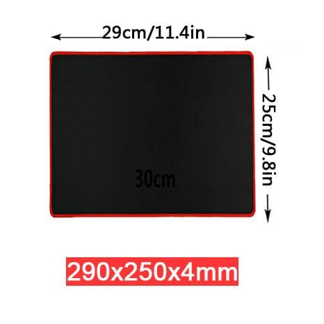 YINGNEW Mousepads Super Thick 4 MM Mouse Pad Mat with Smooth Surface and Stitched Edges Non-slip Rubber Base (290x250x4mm)