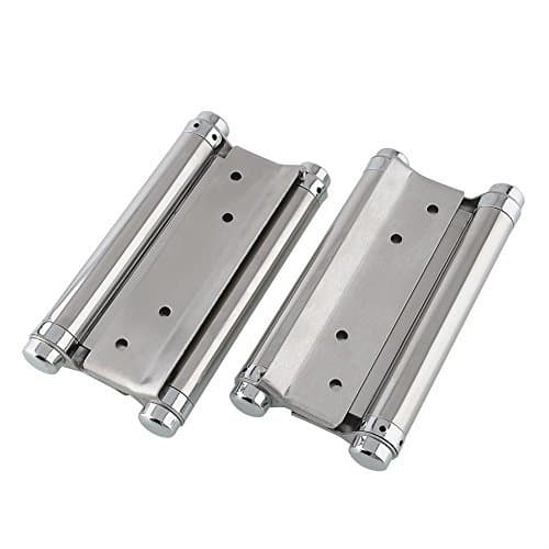 Deckey Pair of 3"/4"/5"/ 6" Door Hinge Double Action Spring Hinges 2 Way for Saloon Swing Door Restaurant Kitchen Gate(6" / 150mm)