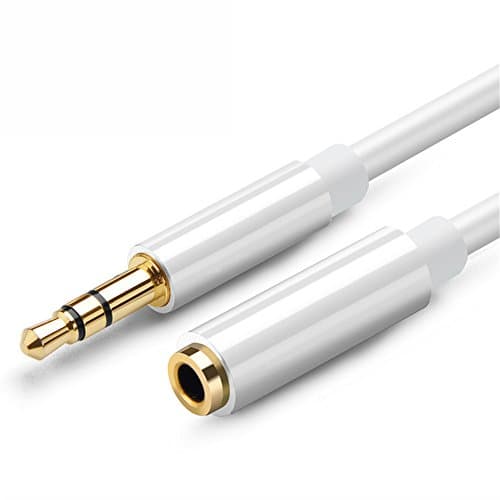 Data cable AV118 headphone audio extension cable 3.5mm male to female computer microphone microphone extension cable 3M, aluminum gray black, 1.5M