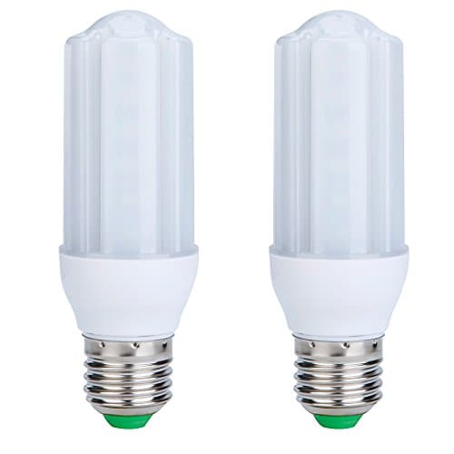 Gran Voo Pack of 2 E27 10 W Warm White LED Corn Light Bulb with Aluminum Plate and High Temperature Resistance PC 36X2835 AC 85-265 V SMD