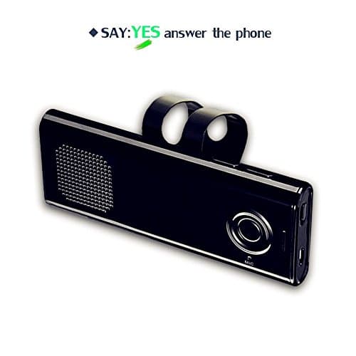 URANT Bluetooth 4.1 Handsfree Car Kit Sun Visor In Car Speakerphone Support GPS, Music, Wireless Hands free Speaker for iPhone, Samsung Smartphones ( SIRI Support, 2 Phones Connect, Auto Connect)