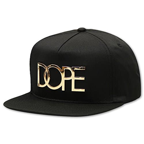 Dope Couture 24K Gold Logo Snapback Black