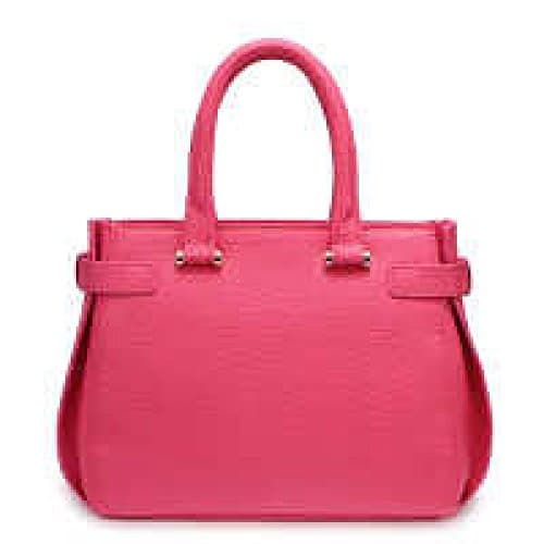 PACK Simple Handbag Ladies Big Bag Lychee Pattern Leather Bag Shoulder Bag Restrained Casual Lightweight Stylish Comfortable,C:RoseRed