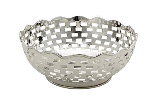 Silver Plated Bowl - cod. 545605L - L. 27 cm - W. 27 cm - H. 10,5 cm - Ø27 cm - Royal Queen by Varotto &amp; Co.