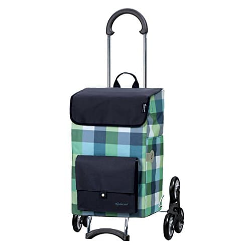 Andersen shopping trolley Scala | Stair-climbing wheels | Max. load capacity: 40 kg | Bag: Hava turquoise | Volume: 49L | Made in Germany