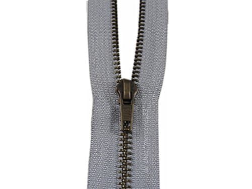 Zip 80 cm – 5 mm Brass – A Runner Metal Mesh Zipper can be opened Grey Grey Zip Mesh Metal Brass 80 cm Width 3 cm.