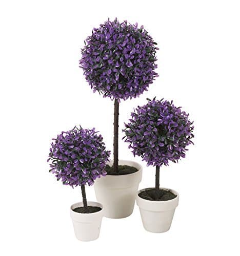 DECORATIVE ARTIFICIAL BALL PLANT (Lavander, Small, 1 Plant)