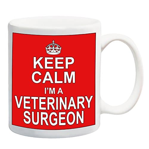 Keep Calm I'm A Veterinary Surgeon Red Mug Gift Present Vet