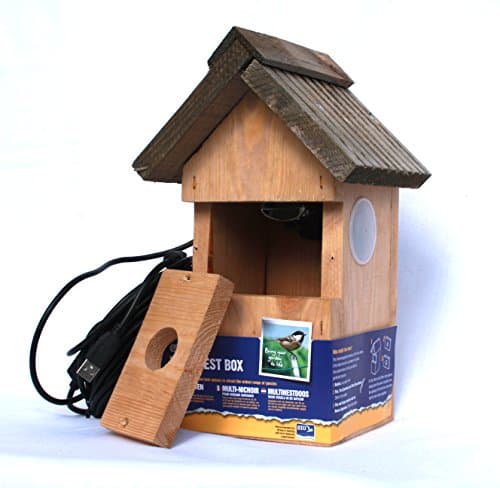 BIRD NESTBOX WEBCAMERA (FOR PC/LAPTOP) IN A QUALITY GARDMAN MULTI-USE NESTBOX. 11.5m cables (item includes top quality 10m active repeater usb2 extension lead) A lovely birthday, father’s day, Xmas gift for bird watchers or for your own education and pleasure! This item is for PC not TV, please see our other items for TV camera nests.