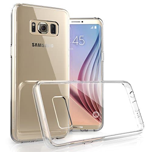 Galaxy S8 Case ,CUCELL Samsung Galaxy S8 Protective Case with Anti Scratch Resistant Transparent Hard Plastic Back Plate and Soft TPU Gel Hybrid Bumper Case Cove (Clear)