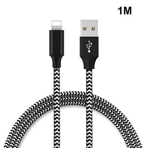 iPhone Charger USB to Lightning Cable 1M/3.3ft QGhappy [Apple MFi Certified]，Faster charge, more durable quality high-level Nylon Braided cable for Apple iPhone X / 8 / 8 Plus / 7 / 7 Plus / 6S / 6S Plus / 5 / 5S / 5C / SE, iPad Pro / Air / Mini, iPod Touch 5/6