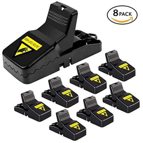 Yardsky Mouse Trap Rat Killer Reusable and Easy To Use Snap Traps Plastic Rat Trap High Sensitive Mouse Catcher Safe Effective Sanitary (8 Pieces)