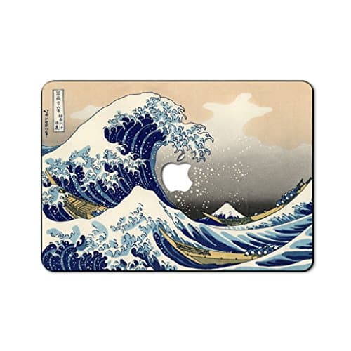 Fit for MacBook Pro 15" with Retina Display (NO Touch Bar,NO CD-ROM)(Model:A1398) Customized Famous Painting Special Design Water Resistant Clip Snap-on Hard Case (The Great Wave off Kanagawa)