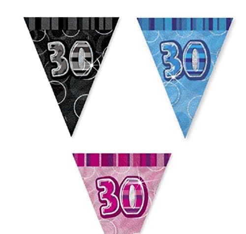 one pcs 13Th-100Th Triangle Flag Banners Birthday Hanging Decorations All In One Listing