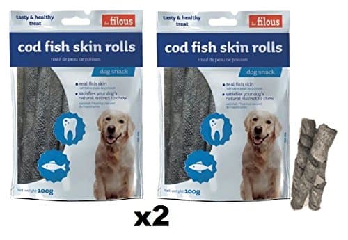 LES FILOUS - CODFISH SKIN ROLLS FOR DOGS 100 GRS.