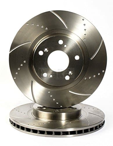 Mini John Cooper Works Rear Dimpled Grooved Brake Discs Set