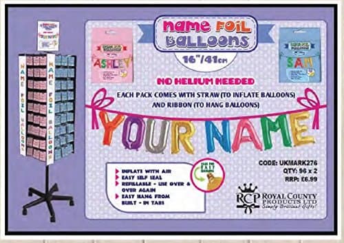 Name Foil Balloons 16"/41cm Air Filled 'Imogen'