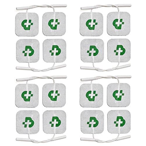 16 high quality electrodes mm. 40x40, universal, suitable for all brands of 2mm pin plugs, washable, do not need gel