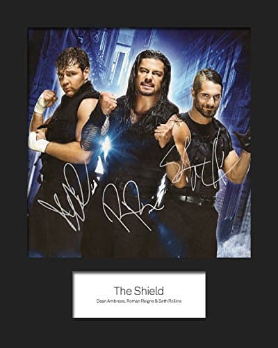 THE SHIELD WWE #2 Signed Mounted Photo 10 x 8 Print