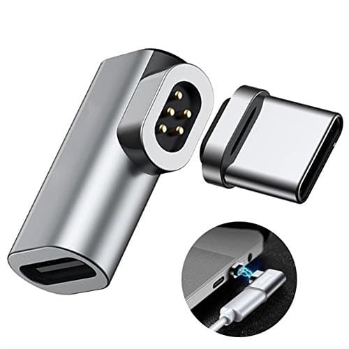 YOUHONG Magnetic USB C Adapter For MacBook Support 4.3A Max Fast Charging, Type C to Type C Magsafe Connector Support for Macbook Pro