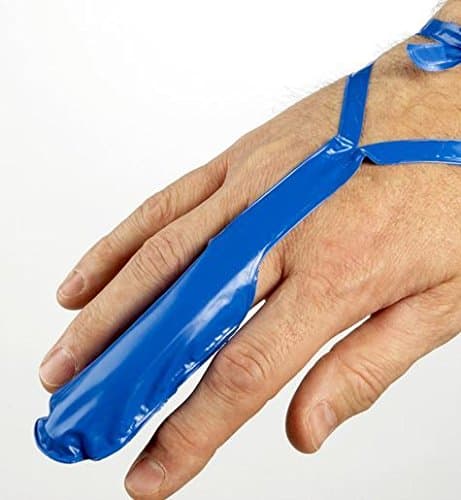 Bray Portia Fingerstall, Simple-Tie, Blue, Assorted Size, Pack of 10