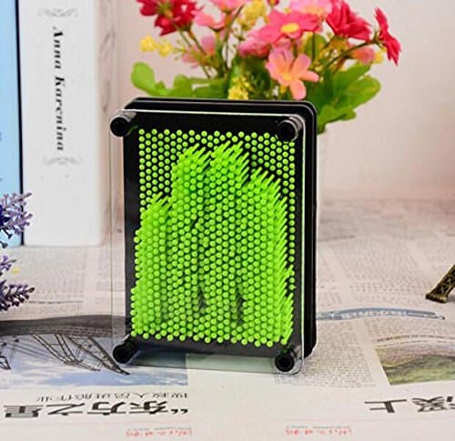 DDQQ Plastic Pin Art Pin Pression 3D Clone Toy Pin Impression Hand Mold - Green