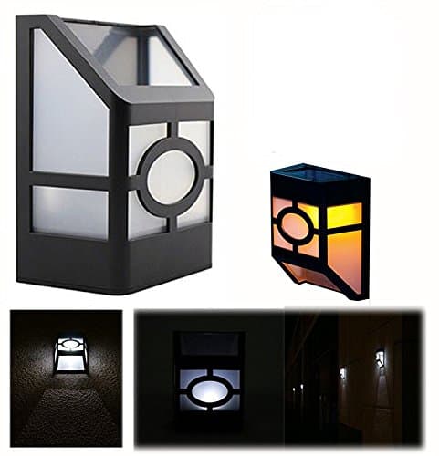 LED Wall Mount Waterproof Light-NALEDI Wireless Garden Solar Lights Sensor Night Lighting warm lighting white ambient light