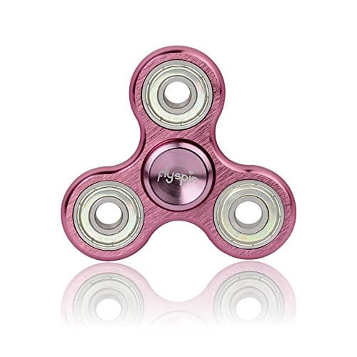 flyspin Fidget Hand Spinner Aluminium Alloy High Quality Version Ultra Durable Metal Bearing High Speed Last for 1-3Mins Relieve your Stress, Anxiety, ADHD, and Boredom (Pink)