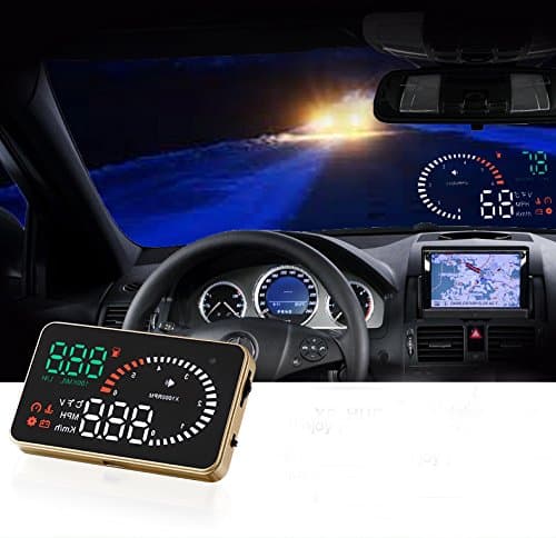OHREX Head Up Display, Car Auto HUD Speeding Fuel Warning Windshield Projector System with OBD2 Interface