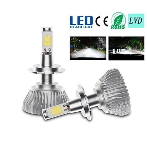 LED Headlight Kit Beam Bulbs,Ourmall NEW 2x 6000K High Power DC10-30V 60W 6000LM Car COB LED Headlight Kit Beam Bulbs Car Light Bulbs , All-in-One 60W 6000LM LED Light Headlight Vehicle Car Hi/Lo Beam Bulb Kit 6000k White (H7)