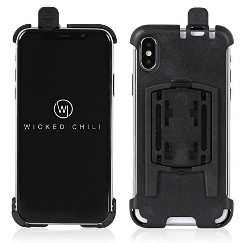 Wicked Chili Original Apple iPhone (5.8 Mobile Phone Bracket for Car Holder/Car Mount or Bicycle Bike Handlebar Mount – Custom Fit No Bike and Motorbike Mount Made in Germany – Black
