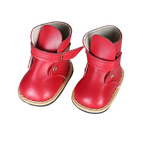 Buyway Casual Style Red PU Boots Shoes for 18 Inch American Girl Dolls