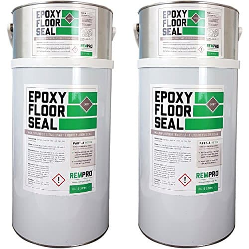10 Litres Rempro Grey Epoxy Floor Seal - Two Part Professional Sealer For Garage, Industrial and Domestic