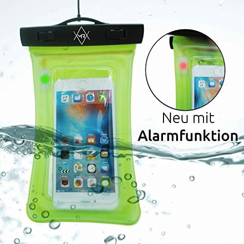 Mr Goods World First with Internal Sounder Turn Your Mobile Phone into a Underwater Camera Waterproof Mobile Phone Case – Protect Your Valuables Waterproof Underwater Case – Mobile Phone Bag Waterproof for Holiday &amp; Beach, lime