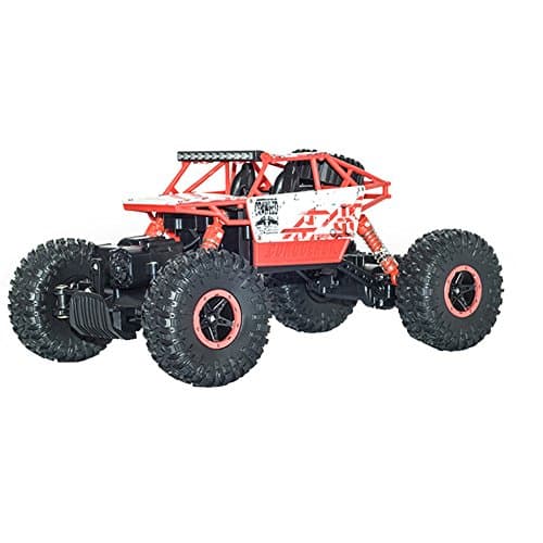 4 Wheel Remote Control Drive Rock Crawler 4wd 2.4Ghz 1/18 Scale RC Cartoys for Children(Red)