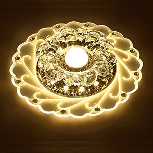 LED Crystal Ceiling light - SENYANG Mini Style Modern Crystal Chandeliers light Crystal Ceiling Lamp for Kids Room, Hallway, Aisle, Porch,Kitchen,Dining Room, Bedroom（Warm &amp; White）