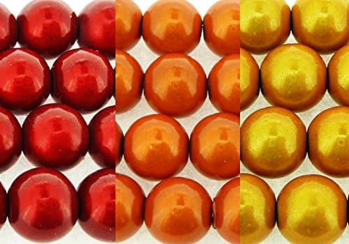 Miracle/Illusion/Magic Beads - Mega pack - 4mm Round - Red-Orange mix