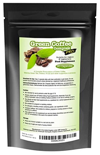 Proven Weight Loss With Green Coffee Complex PRO - 60 Capsules - Unique Strong Green Coffee Blend