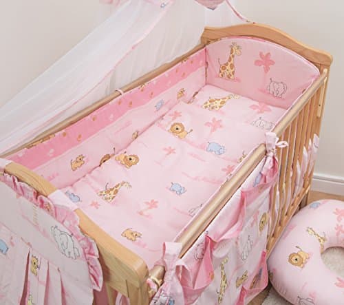 3 Piece Baby Bedding Set with All-Round 4-Sided Bumper Fits 140x70 cm Cot Bed (11)