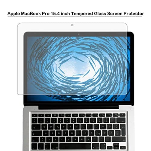 MacBook Pro 15.4 inch Tempered Glass Screen Protector - Fiimi Screen Protector for Apple MacBook Pro 15.4 inch,9H Hardness,0.3mm Thickness with Real Glass