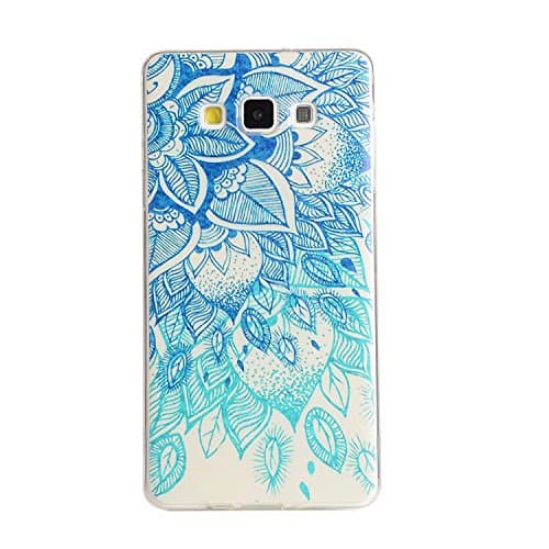 For Samsung Galaxy A3 (2015) / A3 (2015) Duos (4.5 inches) TPU Case ZeWoo® Silicone Cover - YG009 / blue leaves