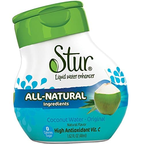 Stur® Coconut Original - Single bottle - 20 servings - makes over 4 litres of drink. All Natural Stevia Water Enhancer. The new alternative to Squash, Fruit Juice and Coconut. High in Vitamin C. No sugar. No-added Sugar. Zero Sugar. Zero Calories. Contains natural Stevia Sweetener. Great support to weight-loss. Helps to stay hydrated during Sports and Fitness. Perfect for tap water, bottled still water, sparkling water or Sodastream. Designed by a husband for his wife and twin daughters. Family business committed to nutrition, health and wellness. Stur. Drink more water…naturally!