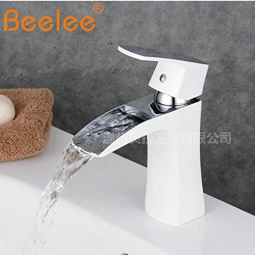 DZXYA  The modern all-copper waterfall paint single hole cold water on tap ,short Basin