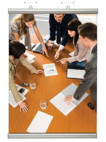 Pack of 3 - Poster Snap Frame 2 Piece - Aluminium with adjustable hangers (850mm (A0))