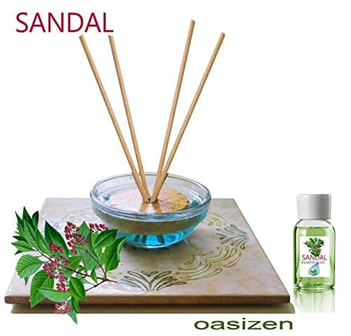Reed Diffuser “Sandal OasiZen” ceramic tile, handmade hand painted, moroccan style, essential oil diffuser Aromatherapy
