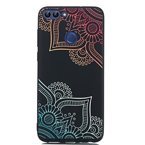 Huawei P Smart TPU Case,Ultra Thin Slim Soft TPU Rubber Flexible Silicone Cover for Huawei P Smart,Case for Huawei P Smart,Funny Cute Cool 3D Animal Floral Flowers Cartoon Design Printed Drawing Pattern Bumper Protective Back Cover Case for Huawei P Smart / Huawei Enjoy 7