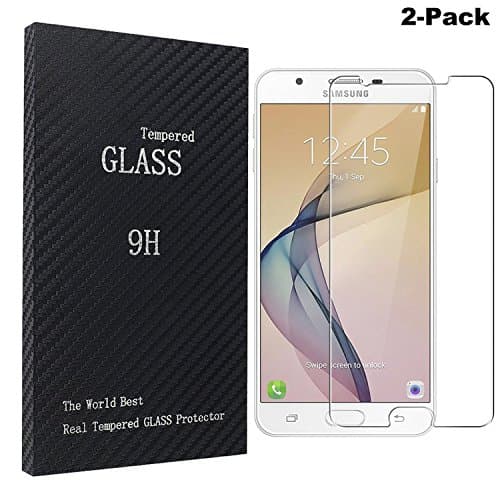 Songsong [2-Pack] Samsung Galaxy J7 Prime Screen Protector, Tempered Glass Screen Protector Film for Samsung Galaxy J7 Prime HD Ultra Clear Anti Scratch Bubble Free