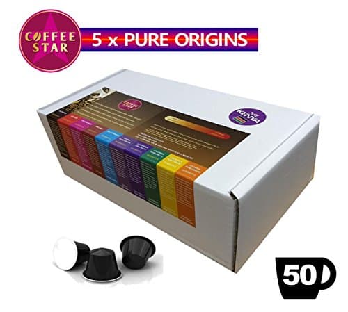50 x Coffeestar® Nespresso® compatible capsules 5 x Unique Single Pure Origins