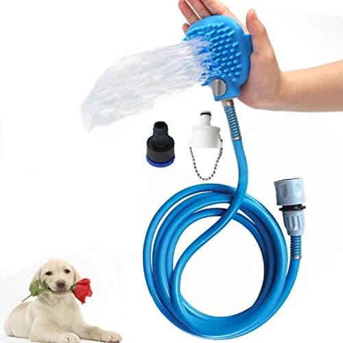 Pet Bathing Tool,Alisaouse Dog Shower 2 in 1 Functional Pet Tool Sprayer and Scrubber Indoor/Outdoor Use