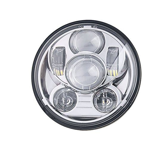 HopeU5® LED Headlight For Harley Davidson Motorcycle Projector Daymaker HID LED Light Bulb 5.75 inch Headlamp Silver